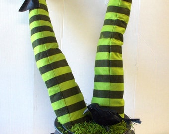 Witch Witches Legs Cauldron Halloween Decor 30" New