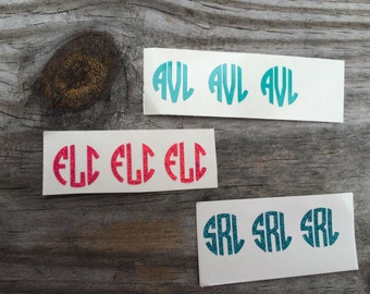 Small Monogram Decals | Charger Decal | Nail Decal | Iphone Decal | Sunglasses Decal | Gun Decal