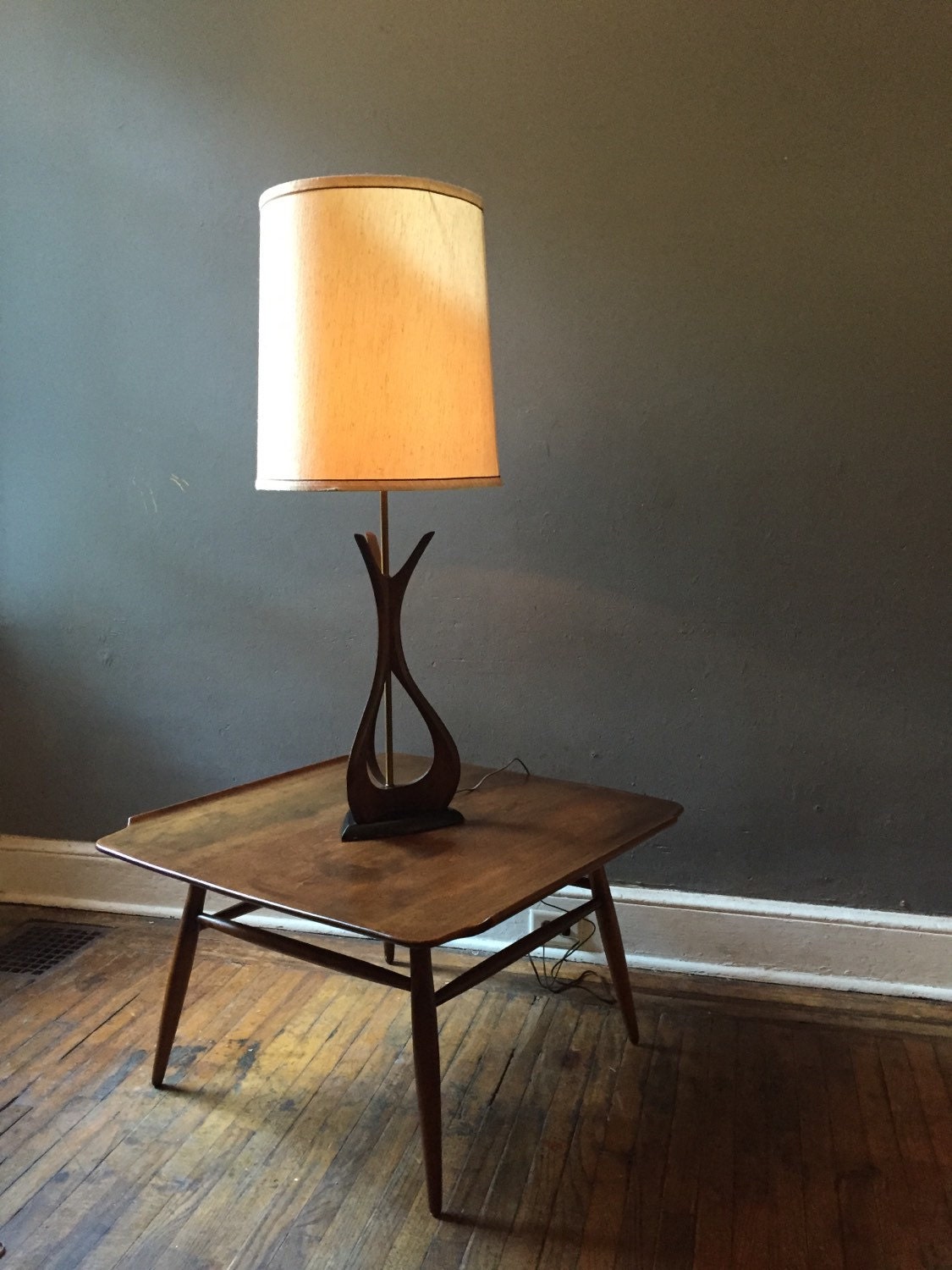 table lamp shade danish modern walnut table lamp ON HOLD