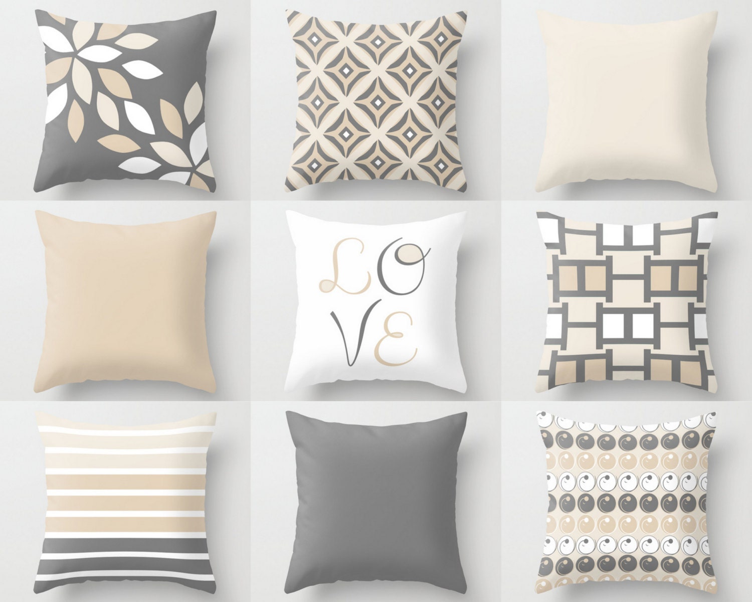 NEUTRAL Pillow Covers Decorative Throw Pillows Home Decor