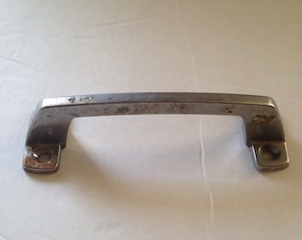 Chrome Drawer Pull Midcentury Modern Atomic Kitchen Silver Silvertone Drawer Bin Pull Metal Chrome Kitchen Cabinet Handle