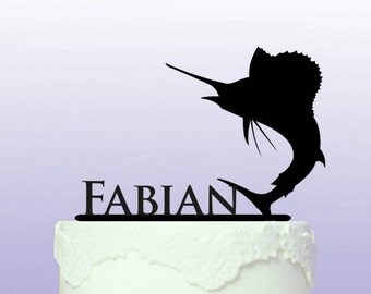 Personalised Sport Fishing Cake Topper
