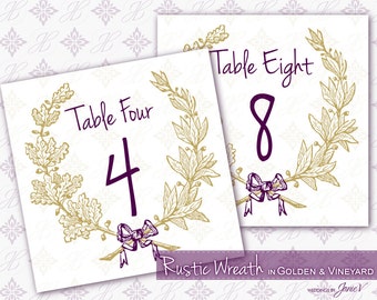 Tented table numbers | Etsy