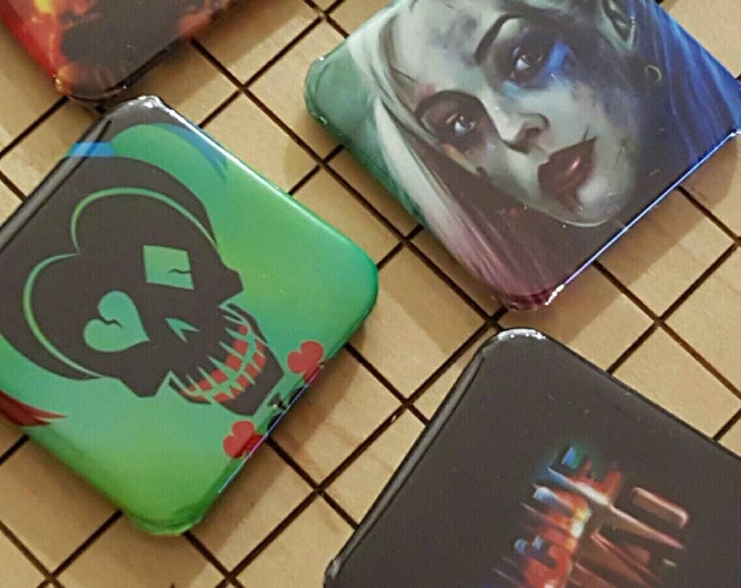 Suicide Squad, Button Pins, Harley Quinn, Comics, Cosplay, Comic Books