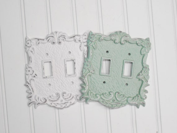 double light switch cover shabby by theshabbystore on etsy double light switch cover shabby by theshabbystore on etsy