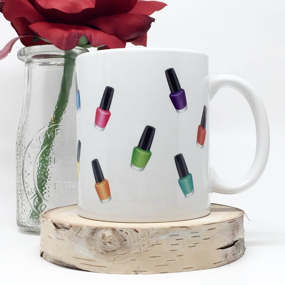 Nail Polish Mug Nail Polish Lover Coffee Mug by ShopEighty4