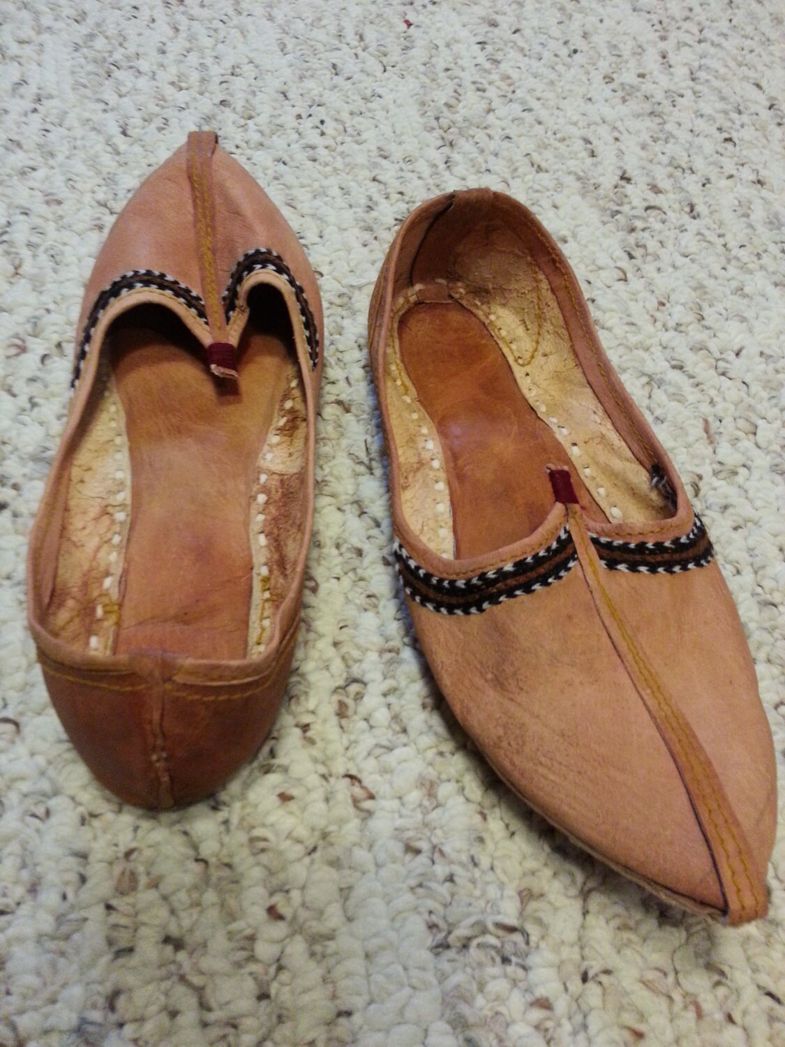 All Brown Leather Indian shoes size 7.5-8 EUR 37-38