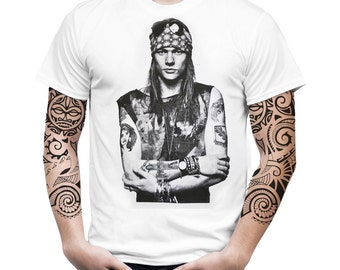 Axl Rose Guns N' Roses GNR Vintage Retro Graphic Heavy Metal Hard Rock Music Band Men Tee Top T-Shirt