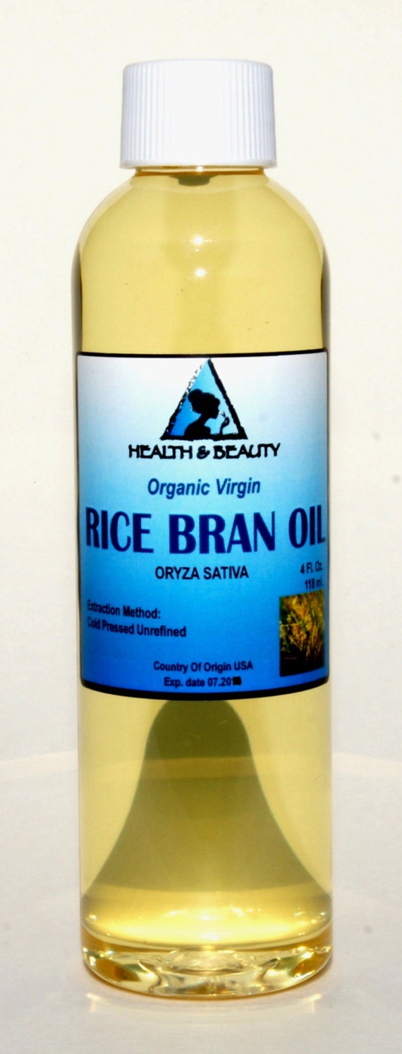 4 oz RICE BRAN OIL Organic Carrier Unrefined Cold by