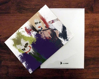 Joker Card Harley Quinn Card Joker Invitation Thank You Card Birthday Card Anniversary Card Joker Birthday Card Superhero Card Stationery