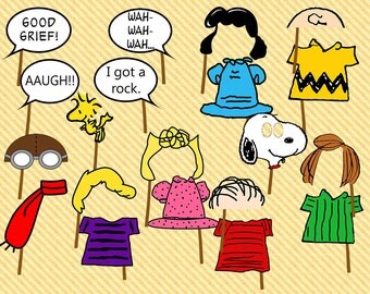 Peanuts Photo Booth Props