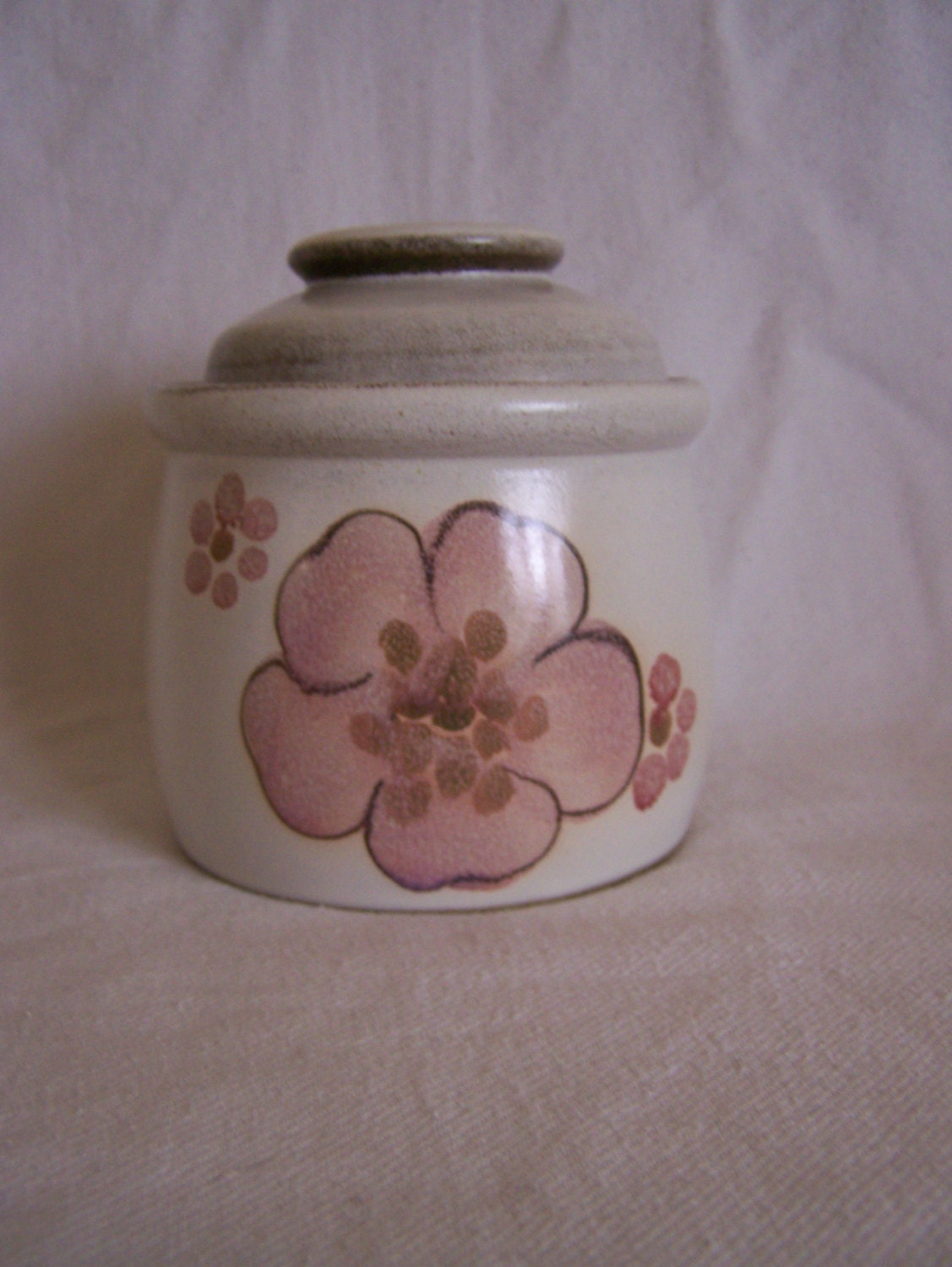 vintage DENBY Gypsy Pattern Covered sugar bowl with lid. Haute Juice