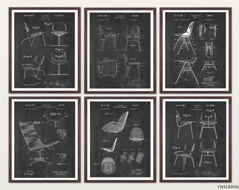 Eames Poster - Eames Chair - Eames Patent - Charles Ray Eames Art - Eames Decor - Mid Century - Eames Chair Patent - Charles Eames - Chair