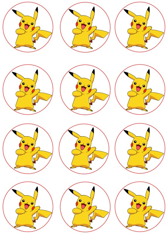 Pokemon Birthday Edible Image Cupcake Toppers | Birthday Wikii