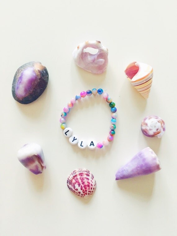 Hospital Bracelet Newborn Name Stretch Bracelet by SeamaidMarket