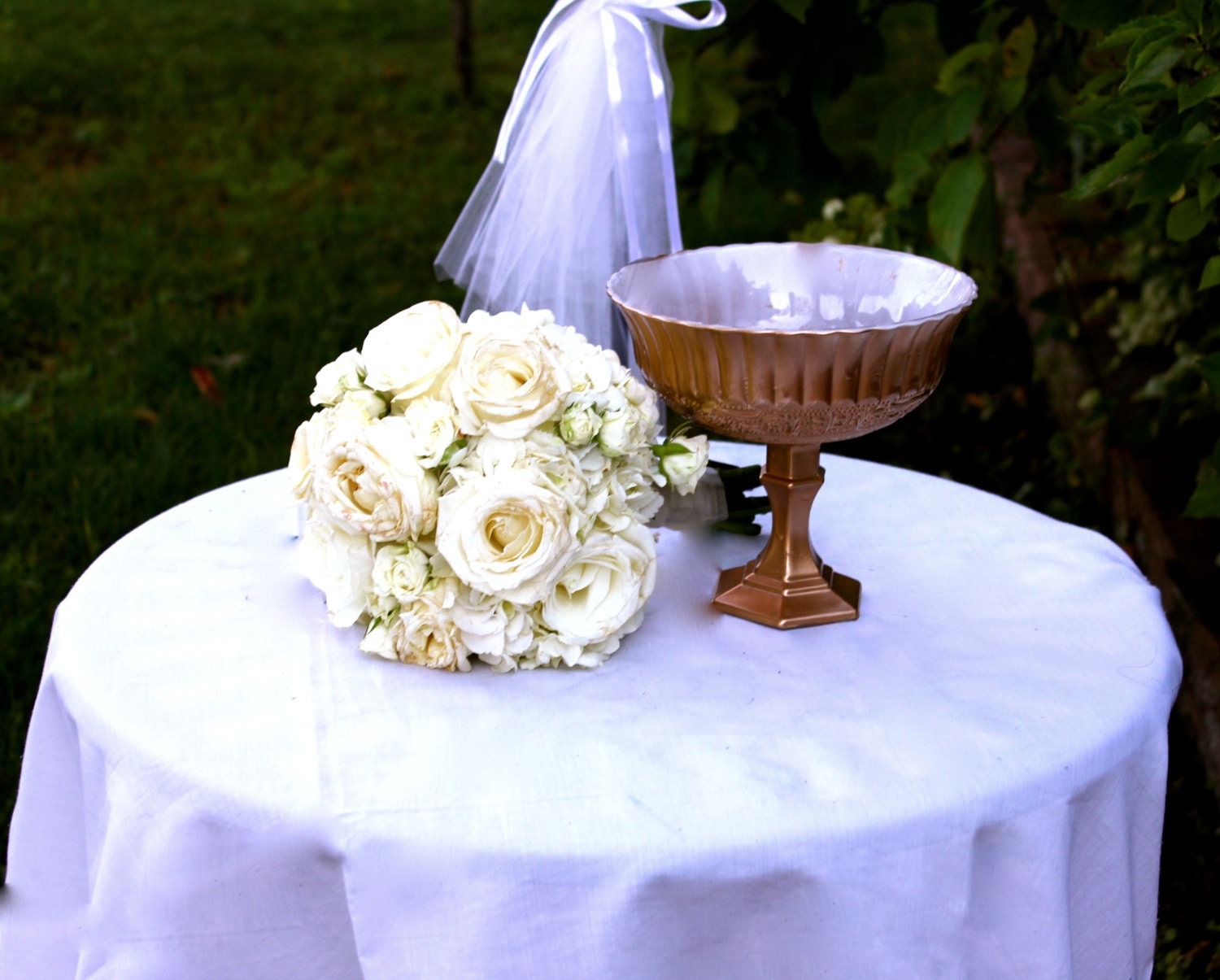 Bronze White Pedestal Vase Vases Wedding Centrepiece