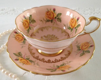 Peach Paragon China Tea Cup & Saucer
