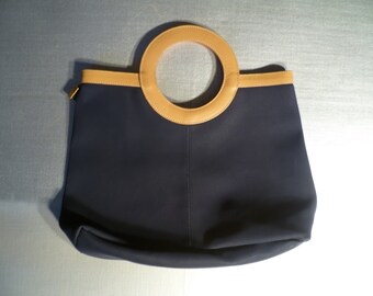 Vintage Navy Blue BRICS Handbag Italian Bag