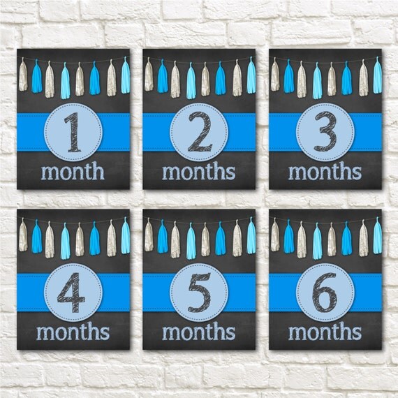 Items similar to Baby First Year / Monthly Baby Signs / Month by Month ...