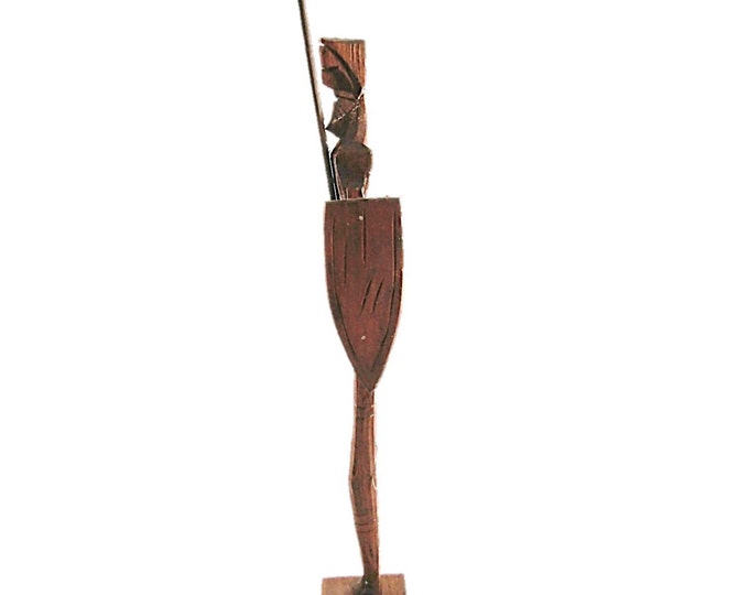 Vintage Wood Don Quixote - Wood Statue - Wood Carved Figurine - Man of La Mancha - Figurine Don Quixote - Vintage Spanish Knight