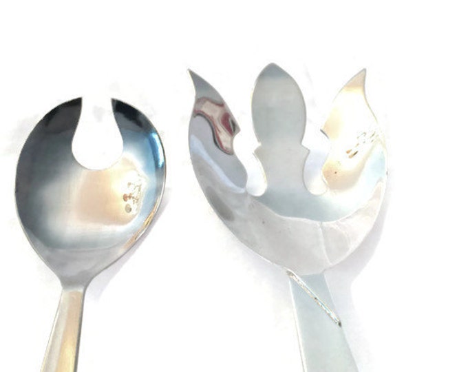 Mid-Century Vegetable Serving Set 2 Piece - Royal Hickman Silver Plate by Three Crowns Silversmiths