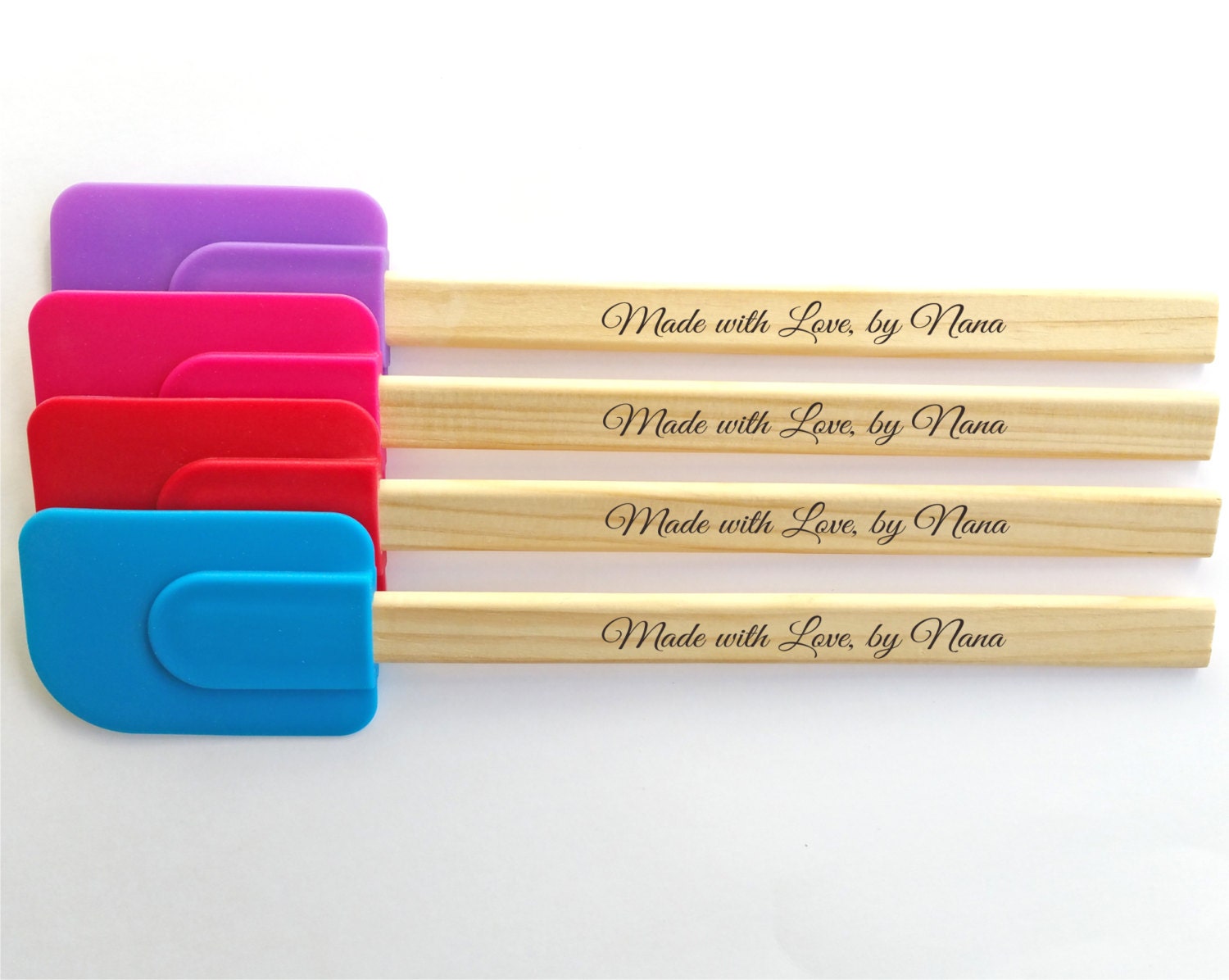 Engraved Personalized Silicone Spatulas Custom Engraved