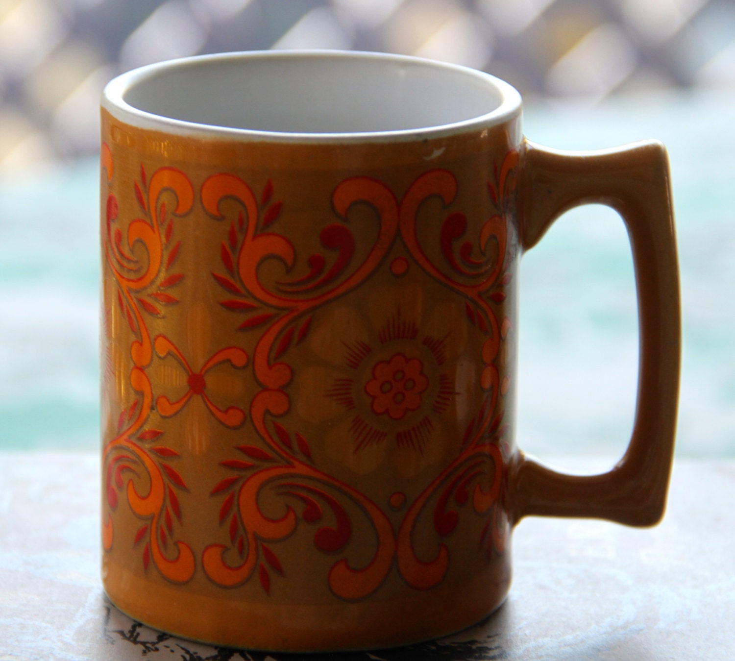 Ceramic Coffee Mug  Vintage 1970s Retro  Haute Juice