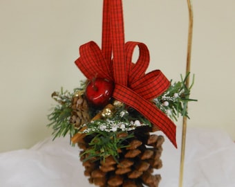 Pinecone Ornament Pine cone Ornament Christmas Ornament Handmade Ornament Country Christmas Ornament Pinecone decorations