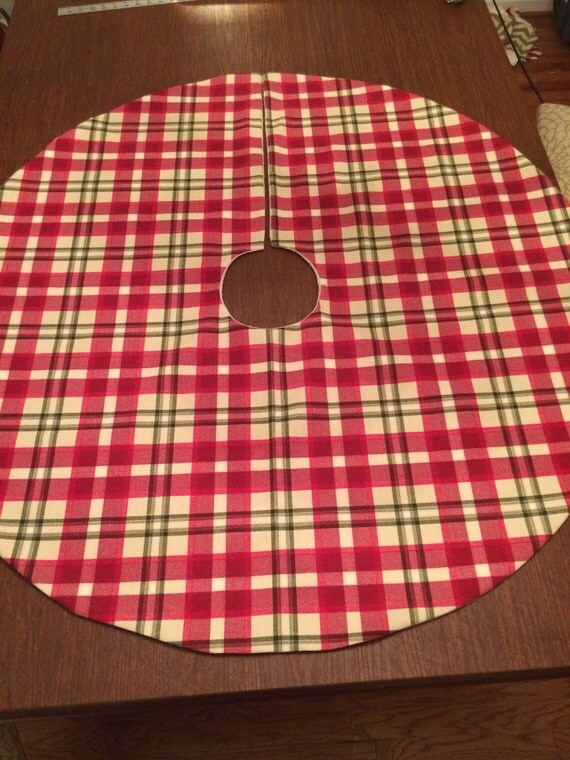 items similar to plaid christmas tree skirt on etsy items similar to plaid christmas tree skirt on etsy