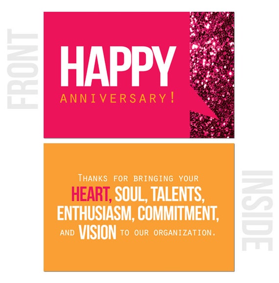 Multi-Pack of 10 Happy Work Anniversary Cards