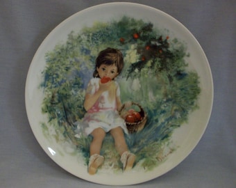 Limoges Collector's Plate Marie-Ange by Paul Durand, Limoges, Paul Durand, Marie-Ange, Plates, Collector Plates, Children Plates