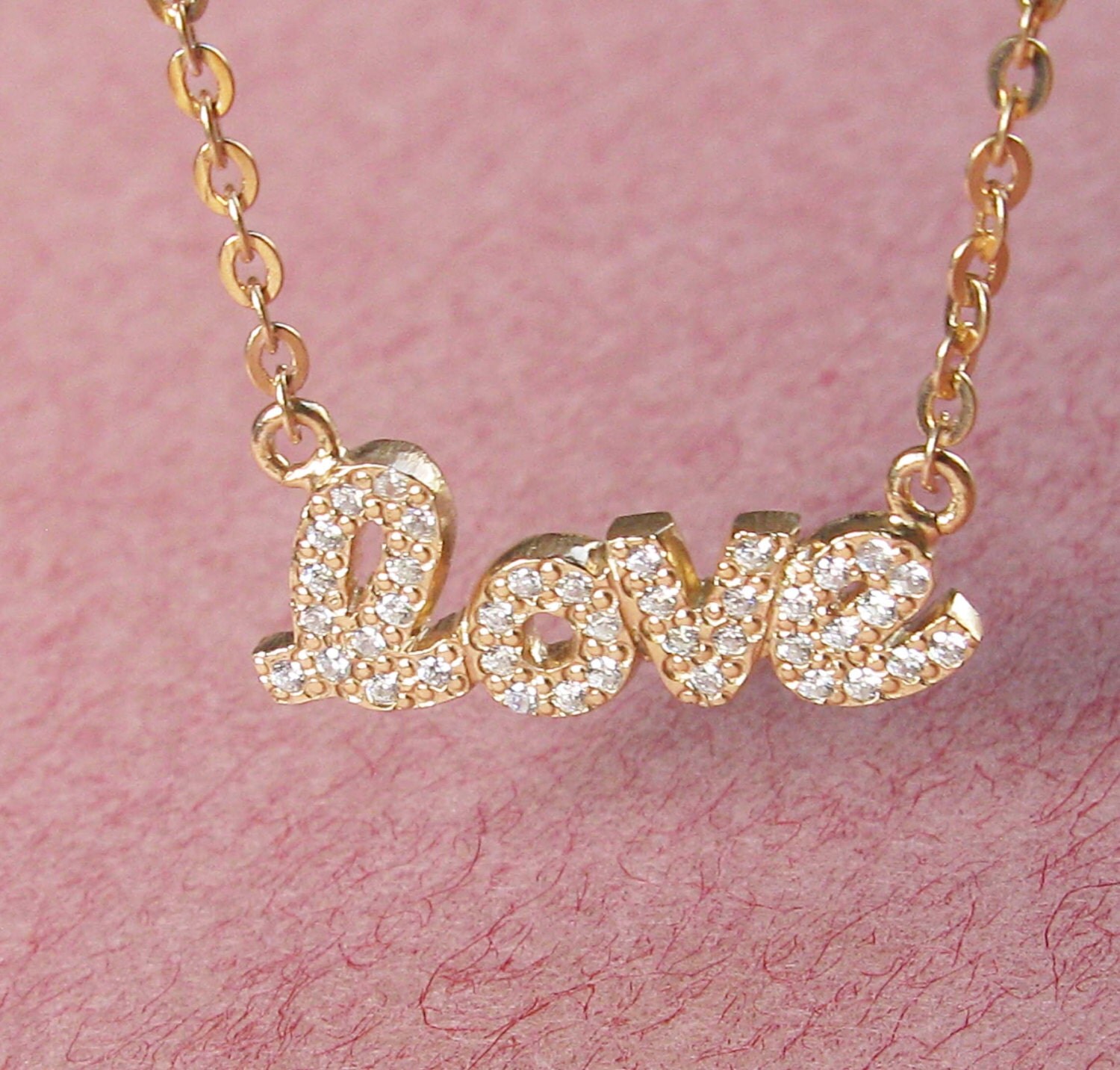 Diamond Name Necklace Name Necklace Personalized Jewelry