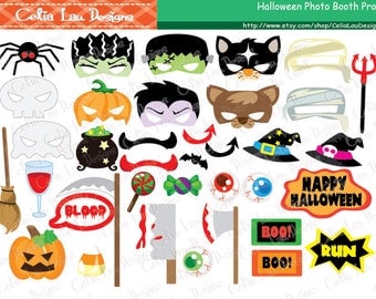Halloween Photo Booth Props, Halloween Props, Halloween Printable Photo Booth Props, Halloween Party / DIY Printable Instant download