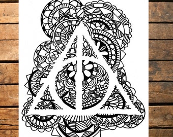 harry potter coloring pages deathly hallows ending - photo #21