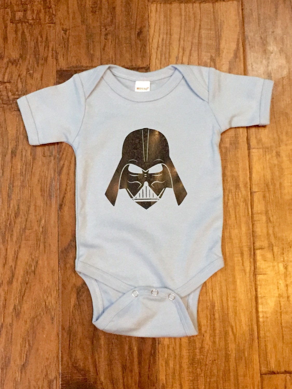 Blue Darth Vader onesie star wars the force baby by SheriSaidSew