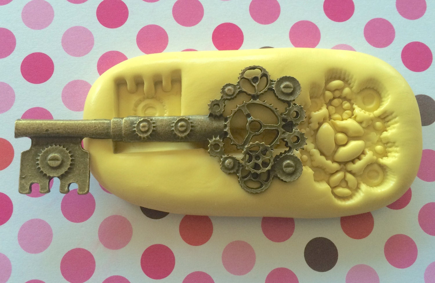 Vintage GEAR KEY Silicone Mold Key Molds, Gear Key Mold, Cake Decor