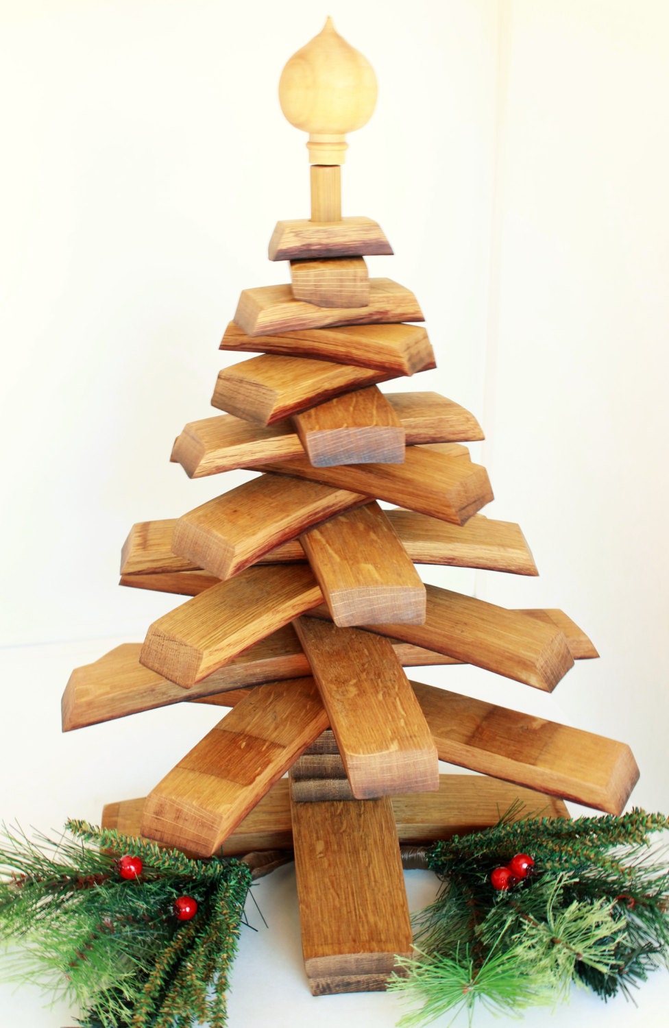 Wine Barrel Christmas Tree Large by TreasuredWares on Etsy