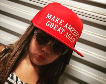 Infant Trucker Hat, Toddler Trucker Hat. Make America Great Again.