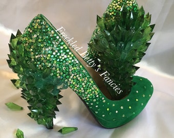 Emerald City, WICKED, Wizard of Oz, Pinup style, kawaii girl, made to order shoes