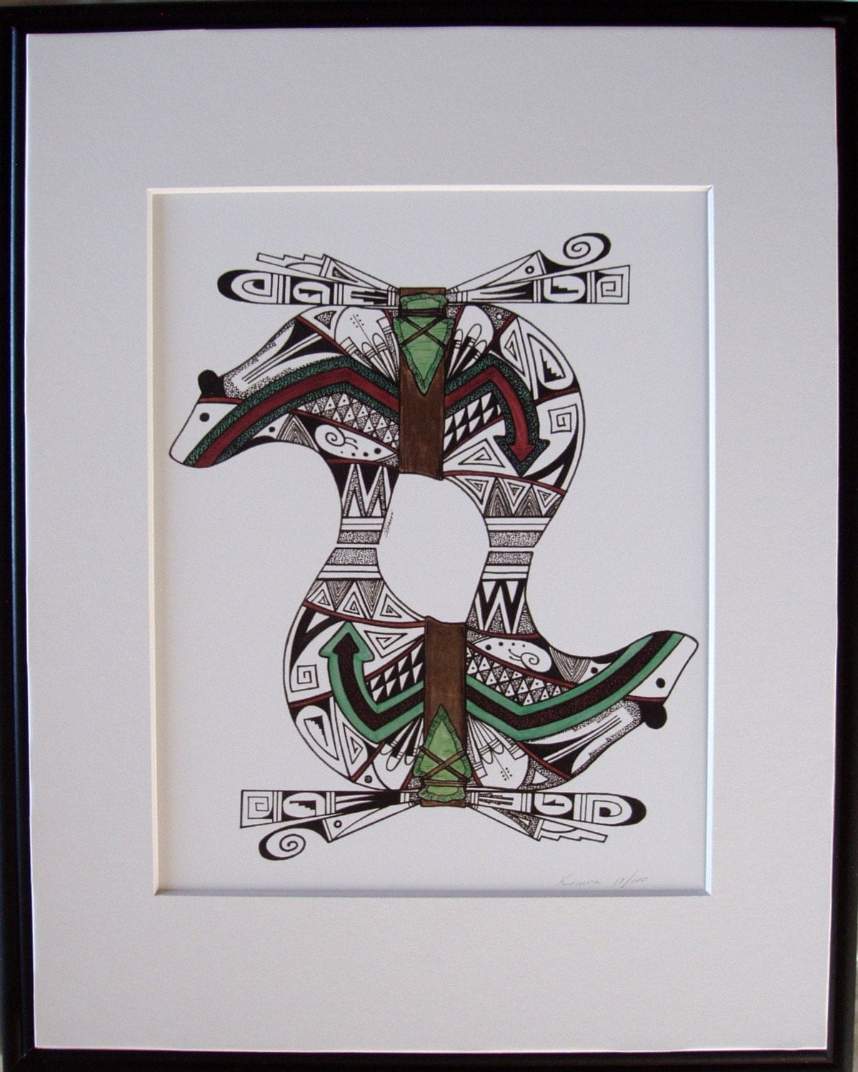 Hopi design art pen and ink Native Hopi artist
Hopi Drawings