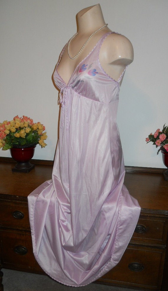 Vintage 1980's Extra Long Nightgown Elegant by oohlalingerie