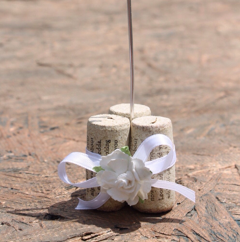 Wine Cork Table Number Holder. Set of 10. Weddings or