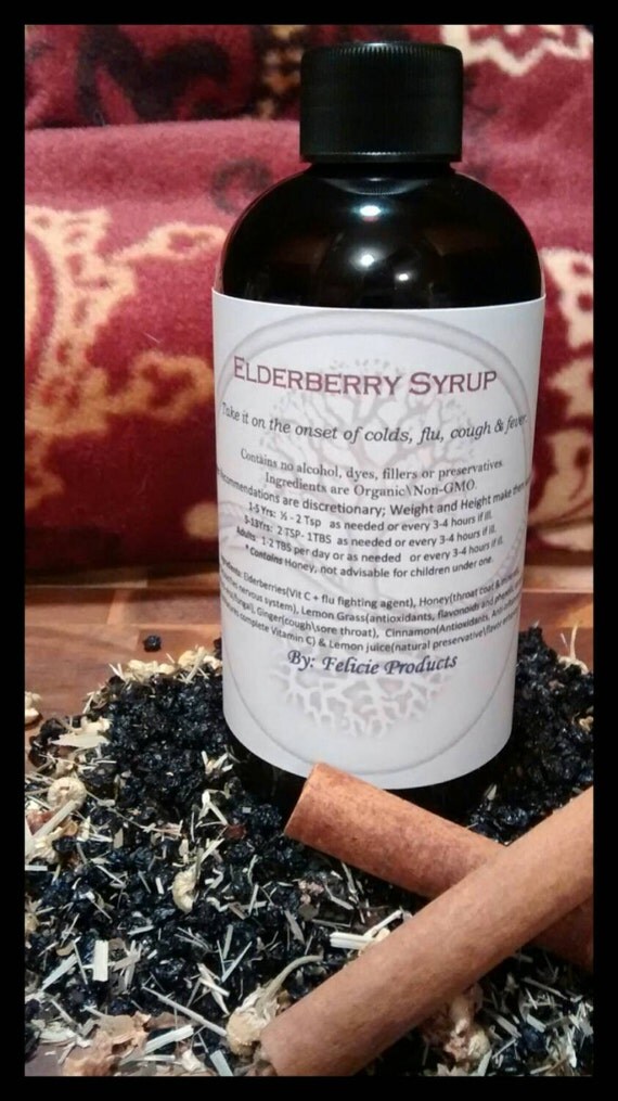 Elderberry Syrup Cold Cough & Flu Syrup by FelicieProducts