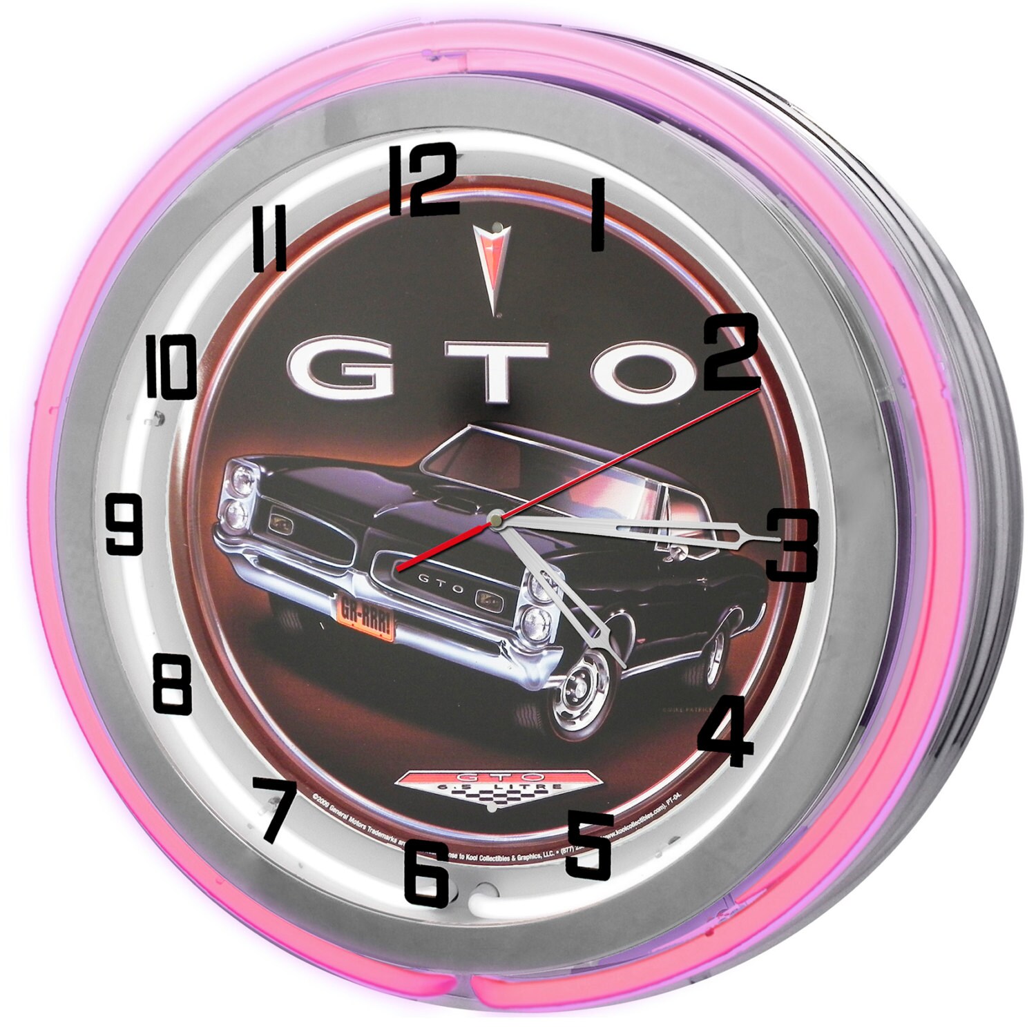 Pontiac GTO Double Neon Clock