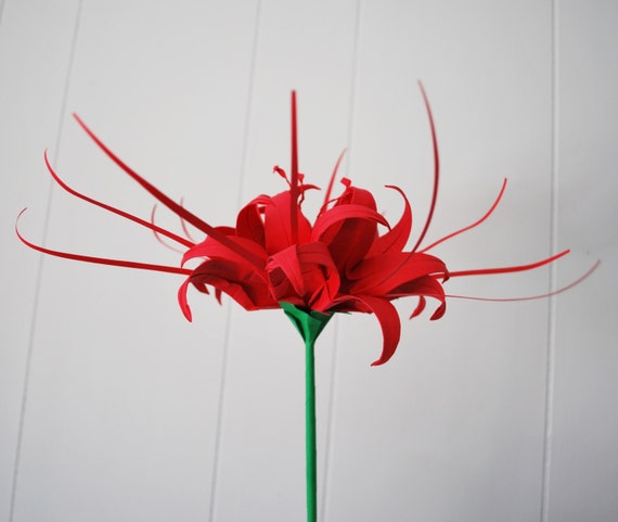 origami flower for birthday spider lily   birthday Lily Origami    Paper Centerpiece Lily