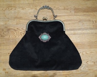 sac bourse vintage style retro 20 cm (37 en bas) de largeur x 26 cm de hauteur
