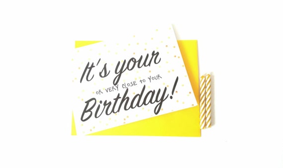Funny Birthday Card Long Distance Birthday Card Belated