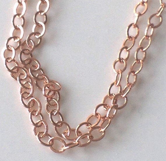 Rose Gold filled necklace rose gold chain plain rosegold