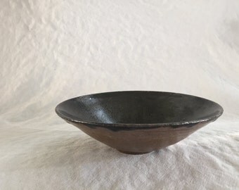 Oatmeal Brown + Black Bowl