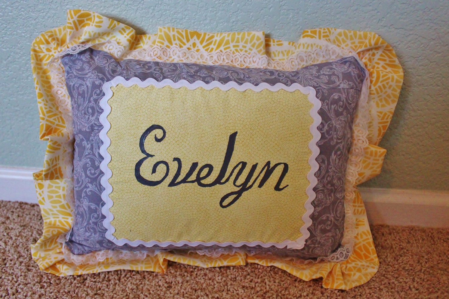 Baby name pillow PDF sewing pattern Pillow Sewing Pattern